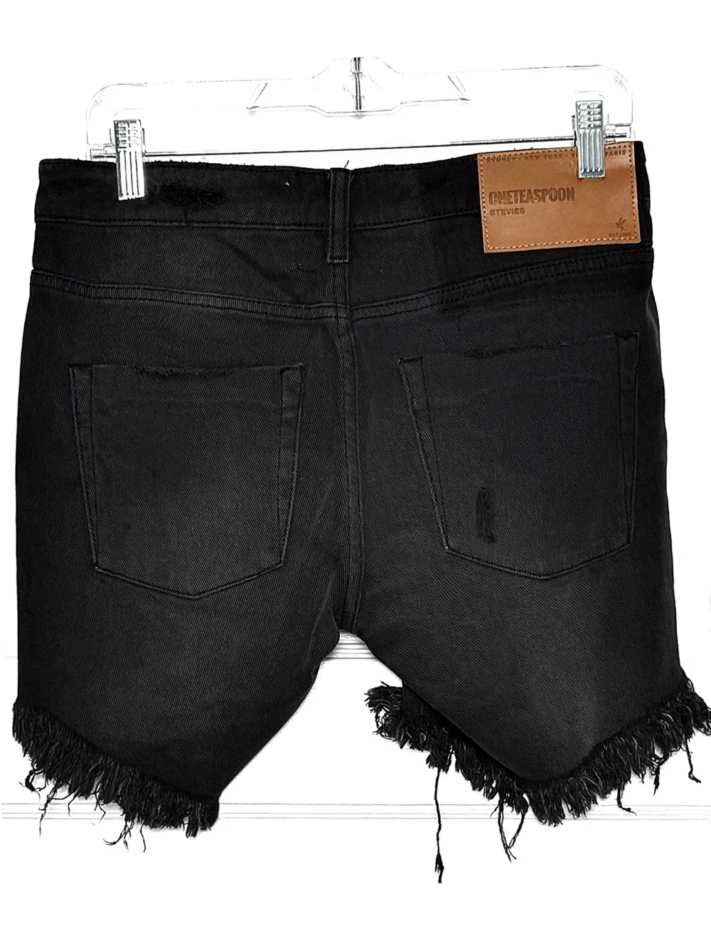 FREE PEOPLE ONE TEASPOON Low Rise Long Length Festival Boyfriend Denim Shorts 24